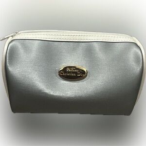 Authentic Y2K Christian Dior Parfums Metallic Silver Cosmetic Pouch